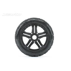 Jetko EX King Cobra 1:8 Buggy Belted Tyre Black Wheels 17mm Hex (2)