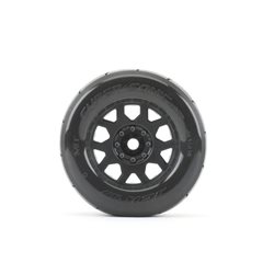 Jetko EX Tyre MT Slick Super Sonic Belted 3.8" Black Wheel 17mm (2)