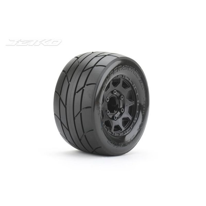 Jetko EX Tyre MT Super Sonic Black Wheel 2.8" Hex 12,14,17mm (2)