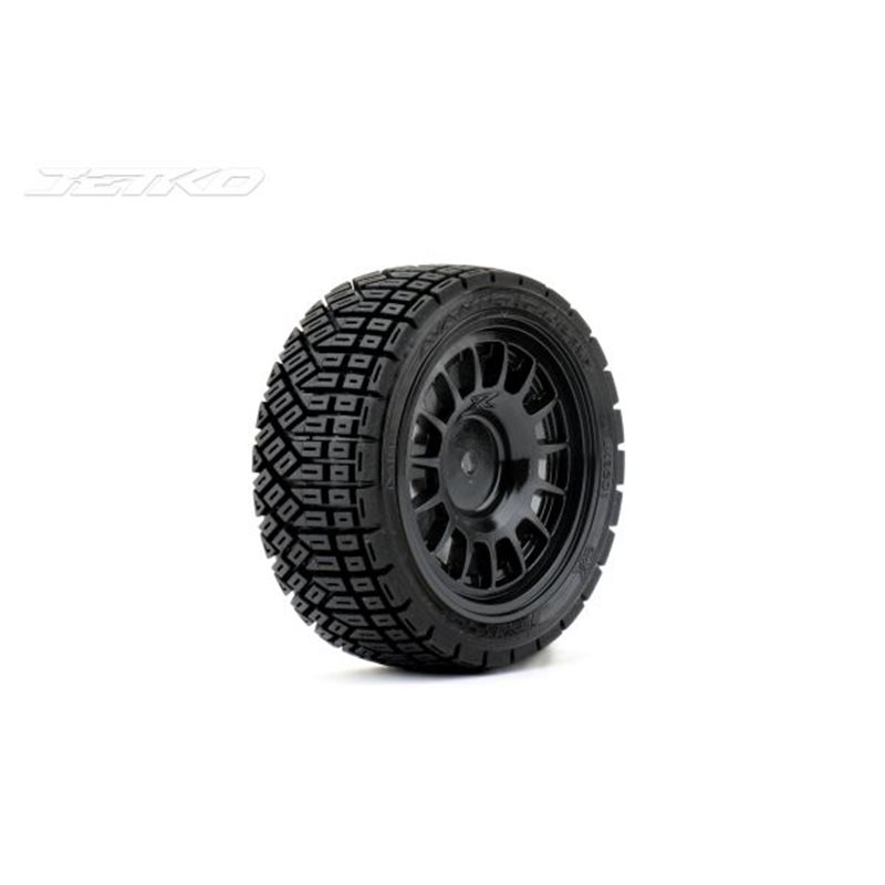Jetko EX Avantgarde 1/10 Touring/Rally Tyre Black Wheel 12mm Hex (4)