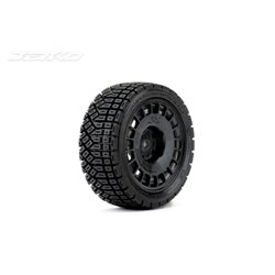 Jetko EX Avantgarde 1/10 Touring/Rally Tyre Black Wheel 12mm Hex (4)