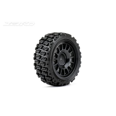 Jetko EX Couragia 1/10 Touring/Rally Tyre Black Wheel 12mm Hex (4)