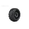 Jetko EX Couragia 1/10 Touring/Rally Tyre Black Wheel 12mm Hex (4)