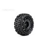Jetko EX Couragia 1/10 Touring/Rally Tyre Black Wheel 12mm Hex (4)