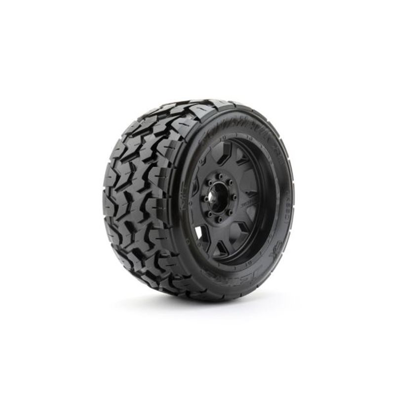 Jetko EX Tyre Tomahawk Belted XMT Black Wheel TRX Xmaxx (2)