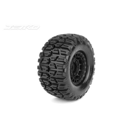 Jetko EX Tyre XMT Slayer Belted Black Wheel 24mm Xmaxx & Kraton(2)