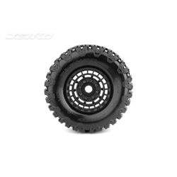 Jetko EX Tyre XMT Slayer Belted Black Wheel 24mm Xmaxx & Kraton(2)