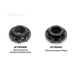 Jetko EX Tyre XMT Wasteland Belted Black Wheel 24mm Xmaxx & Kraton(2)