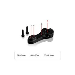 Powr HD Black Aluminium Super Strong Servo Horn 25t