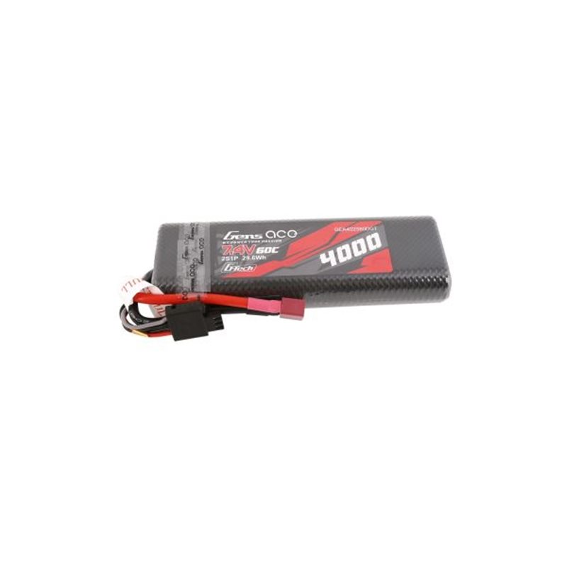 GensAce Bashing LiPo 2S 7.4V-4000-60C (Deans) 139x47x23mm 225g G-Tech