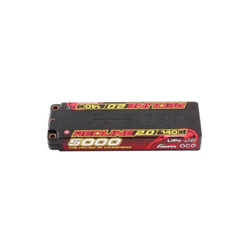 GensAce Redline 2.0 Low Prof 2S HV 7.6V-140C-5000 139x47x18.5mm 224g