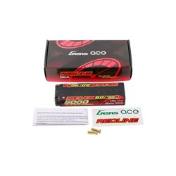 GensAce Redline 2.0 Low Prof 2S HV 7.6V-140C-5000 139x47x18.5mm 224g