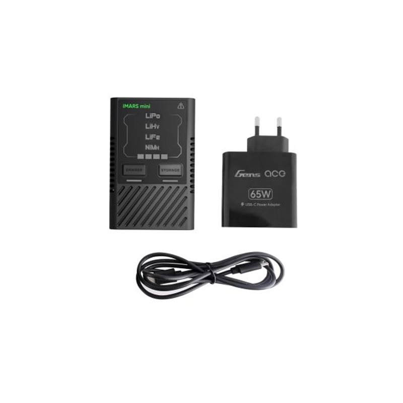 GensAce Charger iMars Mini USB-C 2-4S 60W w/65W EU Adapter
