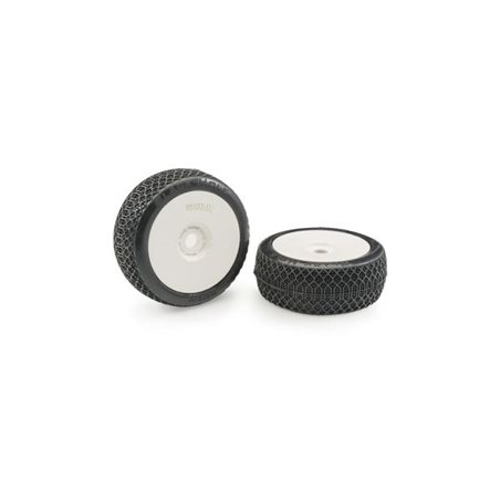 Matrix Blackhole Clay Super Soft 1:8 Buggy Pre-glued White Wheels (2)