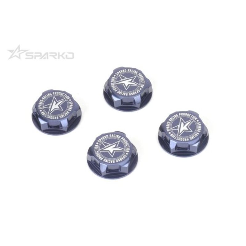 Sparko F8 7075 17mm Aluminum Covered Serrated Wheel Nut (4)