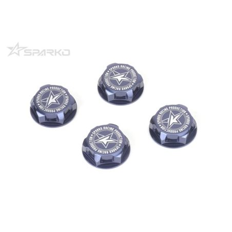 Sparko F8 7075 17mm Aluminum Covered Serrated Wheel Nut (4)
