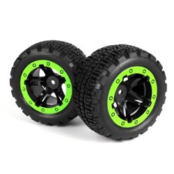 Slyder ST Wheels/Tires Assembled (Black/Green)