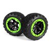Slyder ST Wheels/Tires Assembled (Black/Green)