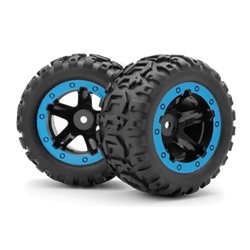 Slyder MT Wheels/Tires Assembled (Black/Blue)