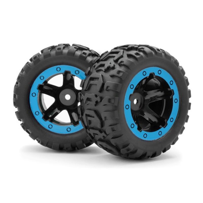 Slyder MT Wheels/Tires Assembled (Black/Blue)