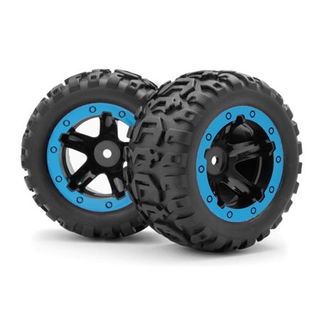 Slyder MT Wheels/Tires Assembled (Black/Blue)