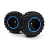 Smyter MT Wheels/Tires Assy (Black/Blue/2pcs)