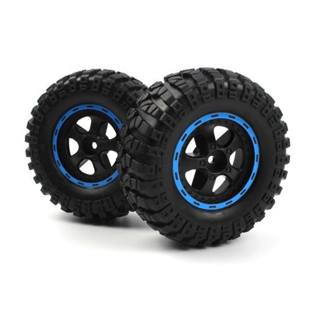 Smyter Desert Wheels/Tires Assembled (Black/Blue/2