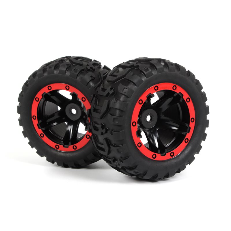 Slyder MT Wheels/Tires Assembled (Black/Red)