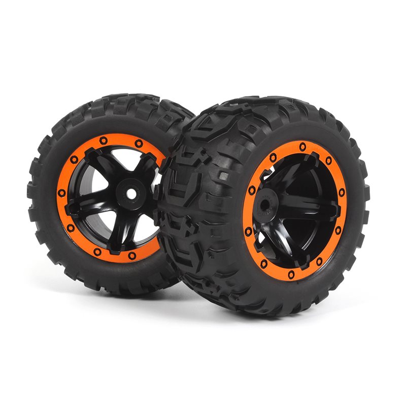 Slyder MT Wheels/Tires Assembled (Black/Orange)