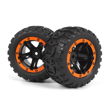 Slyder MT Wheels/Tires Assembled (Black/Orange)