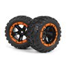 Slyder MT Wheels/Tires Assembled (Black/Orange)