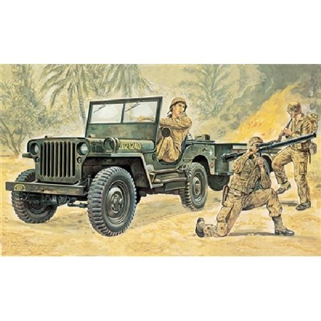 1:35 Willys MB Jeep with Trailer