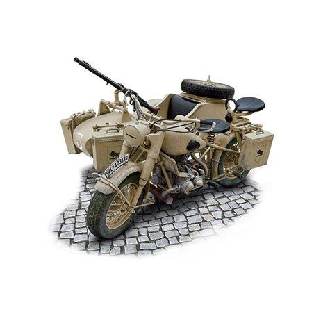 1:9 BMW R75 German Milit. Motor. w/Sidecar