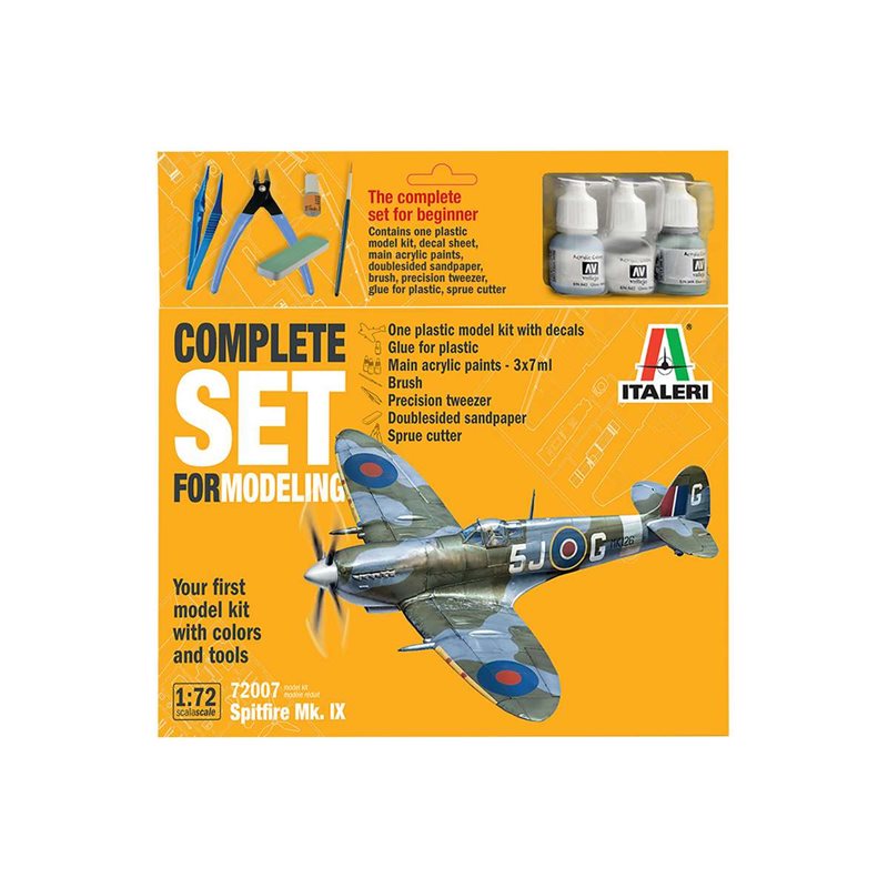 1:72 Complete modeling set Spitfire Mk. IX