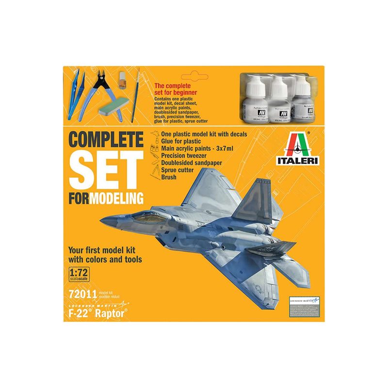 1:72 Complete modeling set F-22 Raptor