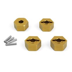 Aluminum 14mm Hex Hub Set (Gold/4pcs)
