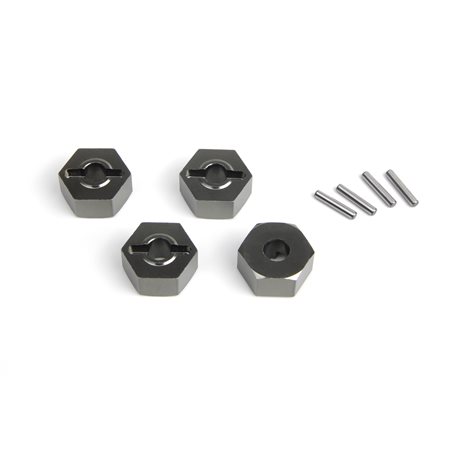 Aluminium 14mm Hex Hub Set (Grey/4pcs)