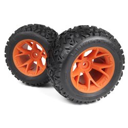 Mounted Linebacker Tire on MT Wheel (Orange/2pcs)