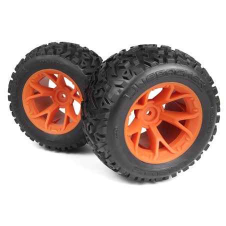 Mounted Linebacker Tire on MT Wheel (Orange/2pcs)