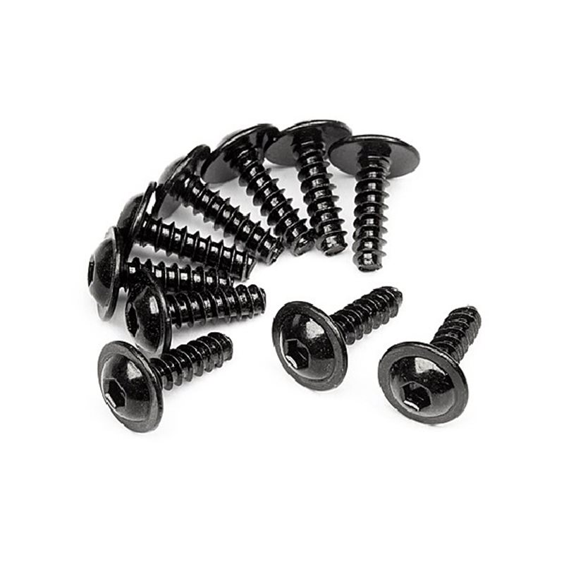 T.P FLANGED SCREW M3X10MM (10 PCS)