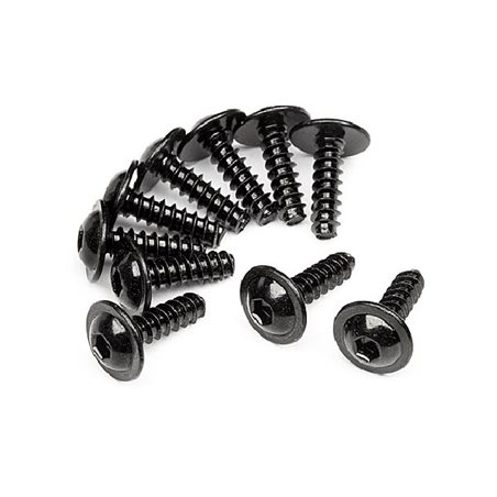 T.P FLANGED SCREW M3X10MM (10 PCS)