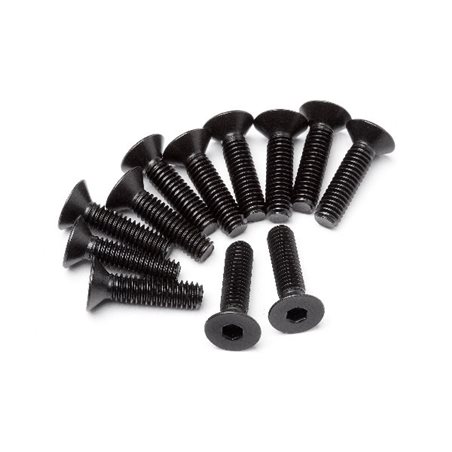 Flat Head Screw M4x16mm 12 Pcs