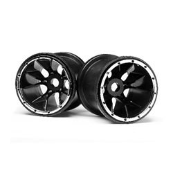 Black Wheels 2 Pcs (Blackout MT)