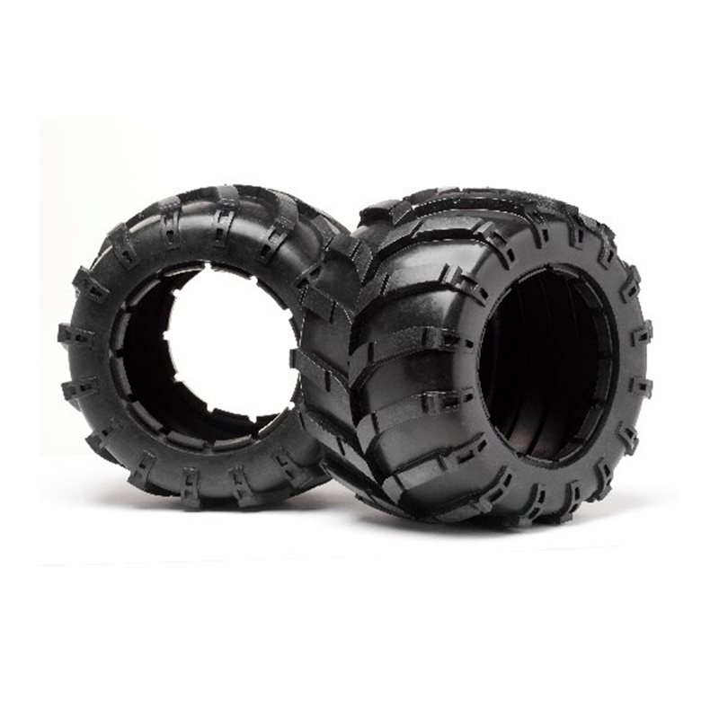 Tyres w/Inserts 2 Pcs (Blackout MT)