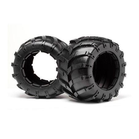 Tyres w/Inserts 2 Pcs (Blackout MT)