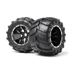 Mounted Wheels and Tyres 2 Pcs (Blackout MT)