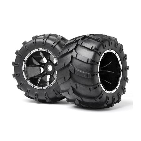 Mounted Wheels and Tyres 2 Pcs (Blackout MT)