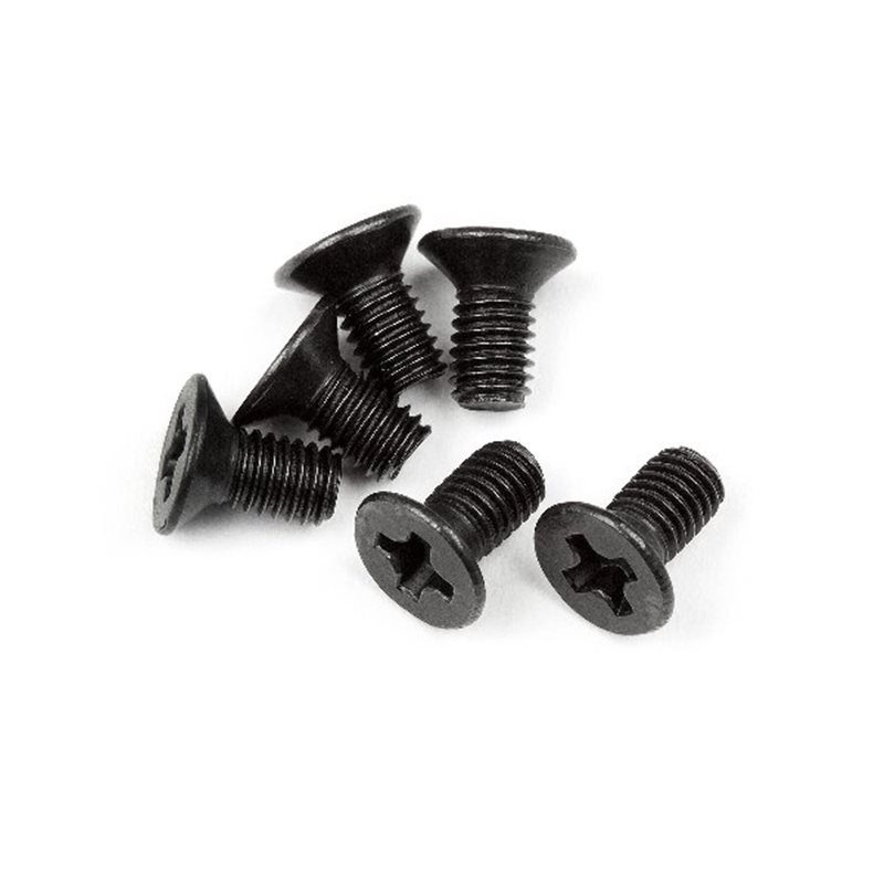 Flat Head Screw M3 x 6mm 6Pcs