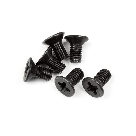 Flat Head Screw M3 x 6mm 6Pcs