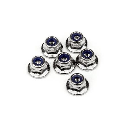 Flanged Lock Nut M3 6Pcs